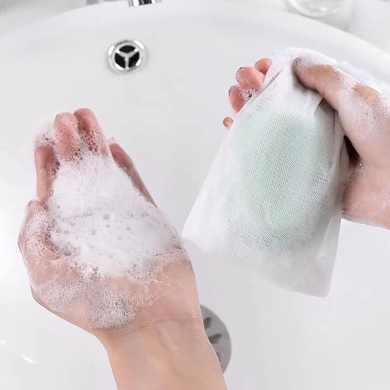 1-20PCS Hangable Soap Bags Bath Shower Gel Facial Cleanser Foaming Mesh Bags Body Soap Cleanser Bubble Net Bags Cleaning Tools 2