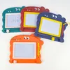 1PC Magnetic Writing Board Children's Cartoon Dinosaur Painting Board Puzzle Magnetic Small Graffiti Lowercase Board 5