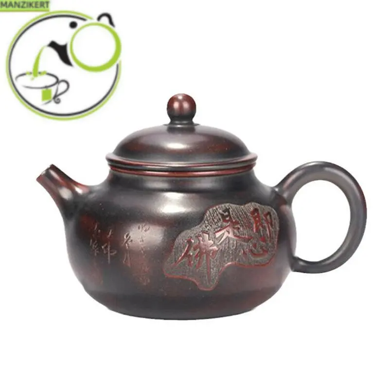 

190ml Yixing Famous Purple Clay Teapots Chinese Traditional Handmade Tea Pot Raw Ore Beauty Kettle Zisha Tea Set Customized Gift