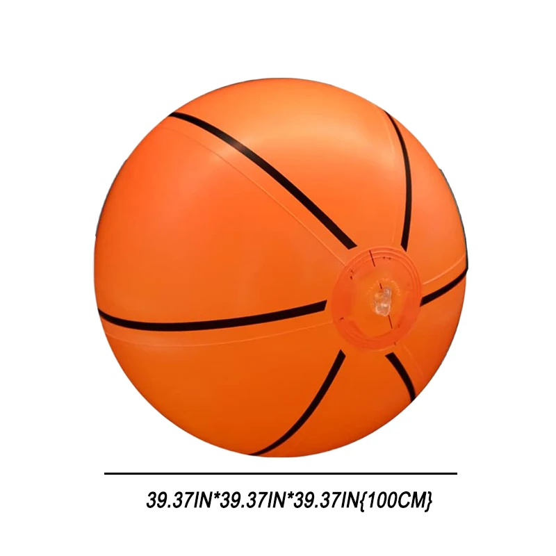 39.37in Explosive Inflatable Beach Big Soccer Ball PVC Inflatable Colourful Bobble Ball Kindergarten Interactive Pat 100cm