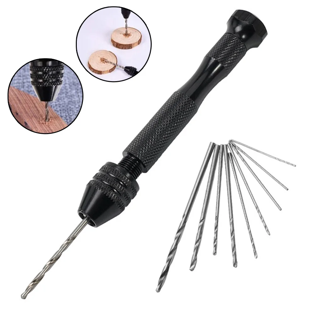 

Small Hand Drill Woodworking Drilling Tools Accessories And Parts Replacement For Models Hobby DIY 0.3-3.2mm Black Silver