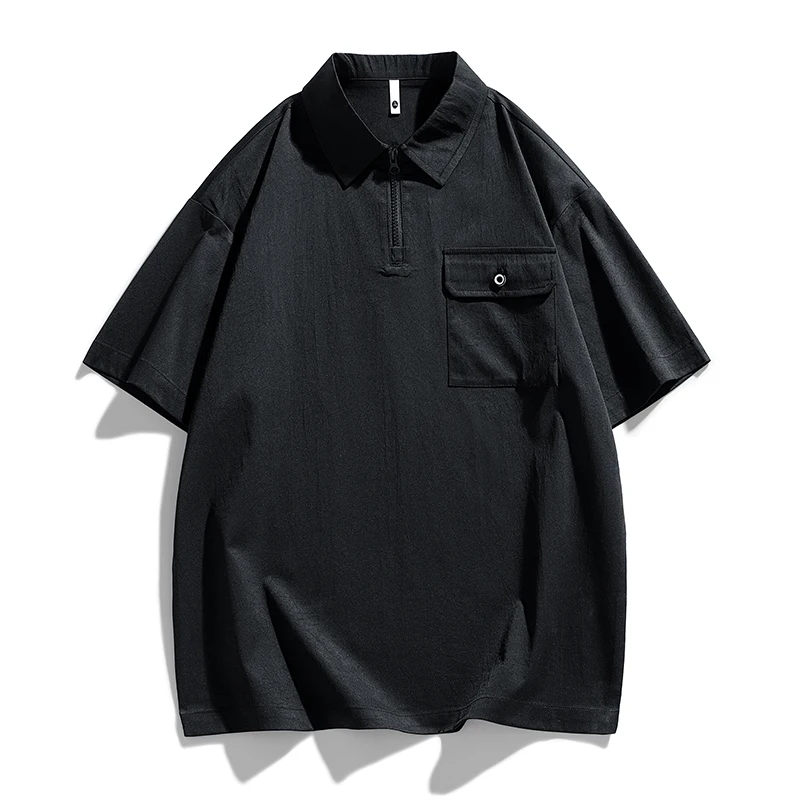 Plus Size 8xl Men Polo Shirt Stripe Big Pocket Cool Quick Dry Oversize 6xl 7xl Zipper Breathable Short Sleeve Summer Male Tshirt 10 S9e564b165c86450db4d9c7f09af26fdeu