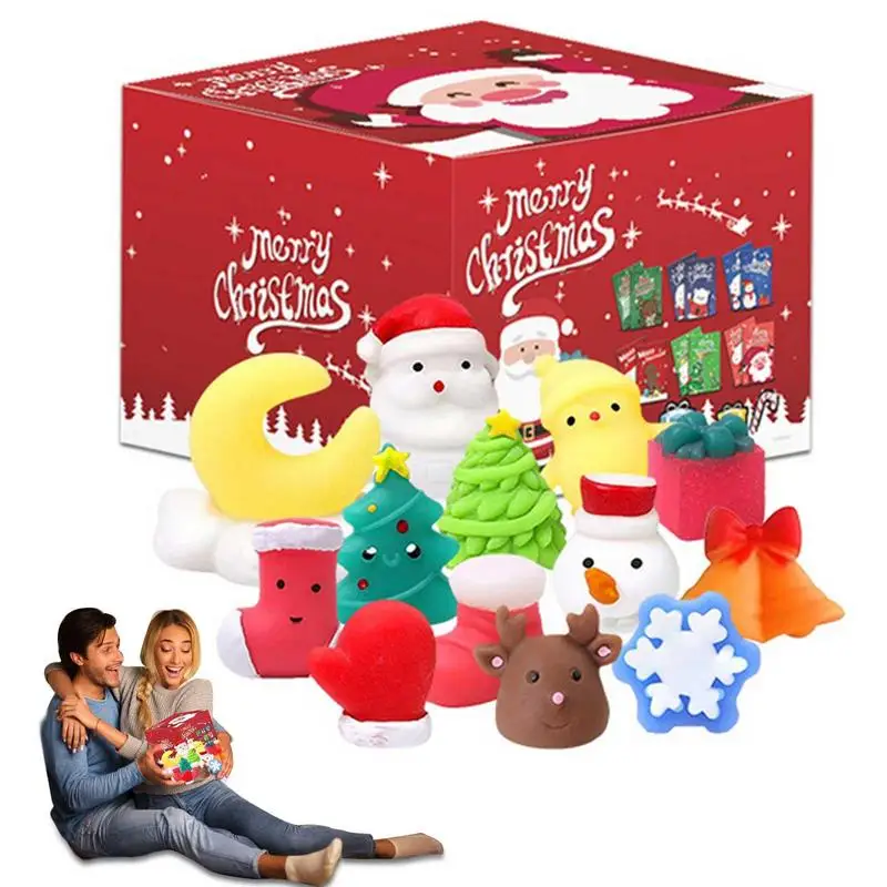 

Kids Advent Calendar With Toys Countdown Advent Calendars With Squeezing Toys 24Pcs Christmas Theme Party Favor Countdown