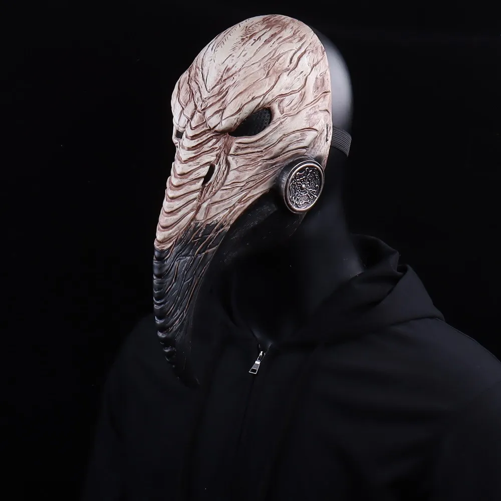 Steampunk Plague Doctor Mask Cosplay Long Nose Bird Beak Latex Helmet Carnival Masquerade Halloween Party Costume Props