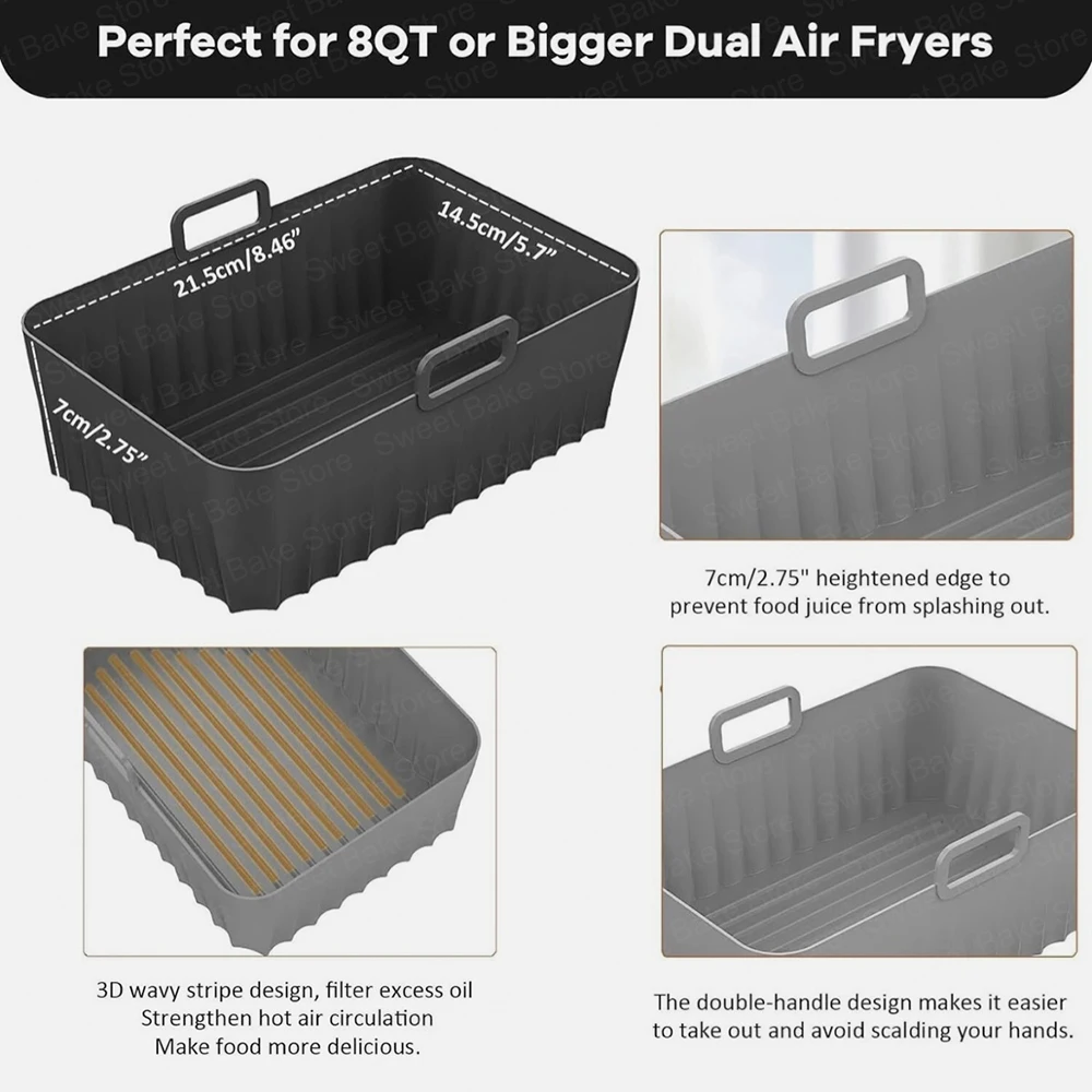 Rectangular Reusable Silicone Liners