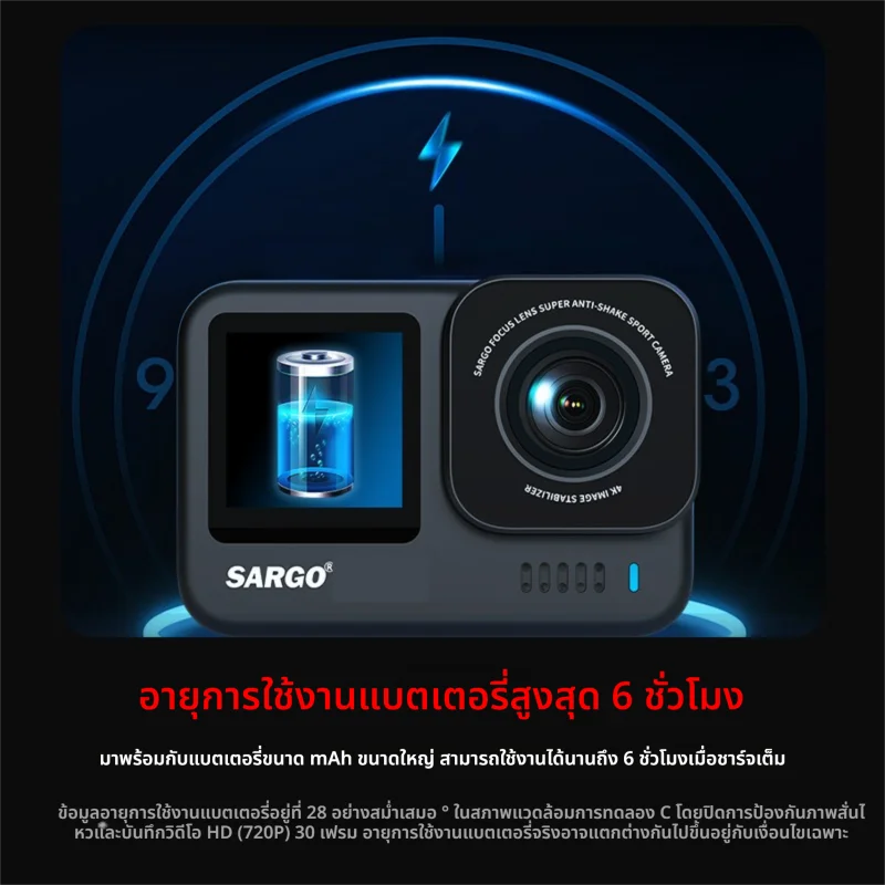 SARGO | 4K Fishing Vlog Action Camera ราคา 3,382 บาท*ส่งฟรี
