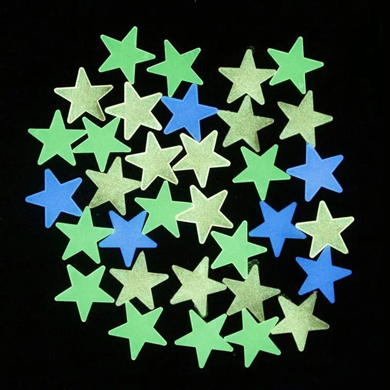 100Pcs/Set Stars Luminous Wall Stickers Glow In The Dark For Kids Baby Room Decoration Decals Colorful Star Home DIY Decor Mural - Image 5