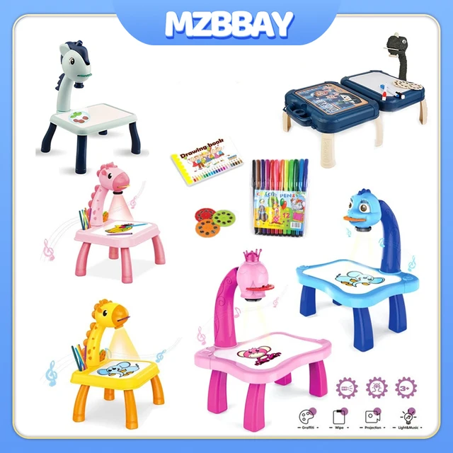 Kids LED Projector Painting Desk