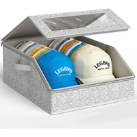 24 Caps Foldable Zipper Baseball Cap Storage Box Non-woven Dustproof Storage Box Hat Storage Box Wardrobe Storage Boxes Storage