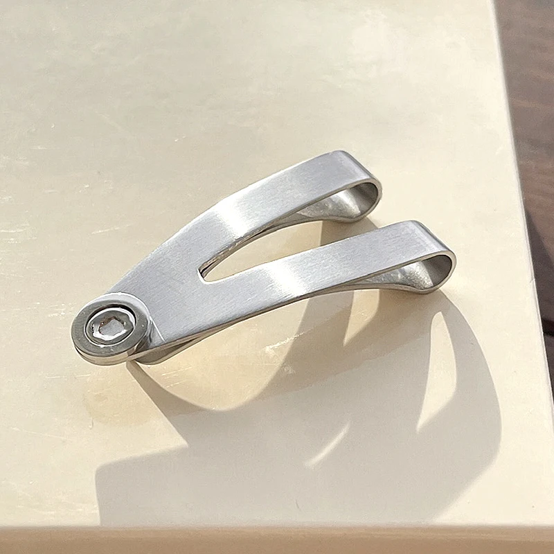 PJS MB V-shaped Money Clip 316L Stainless Steel 1:1 High Quality Luxuy Classic Ticket And Change Folder With Box Set