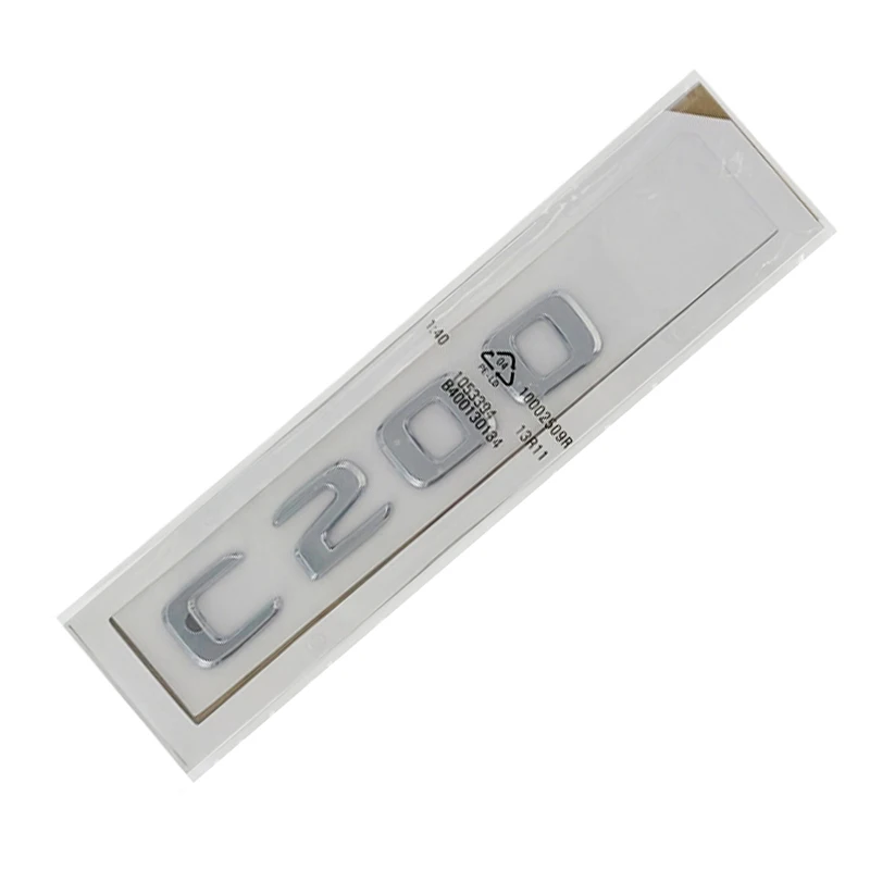 ABS 블랙 3D 크롬 자동차 로고 엠블럼 배지 C200 C300 스티커, 메르세데스 벤츠 C200 C300 W204 W205 W206