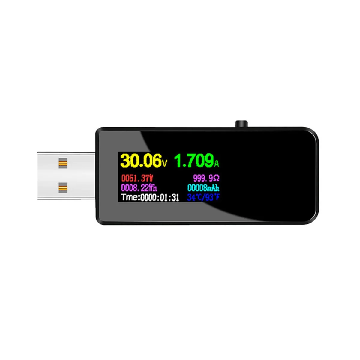 

USB Tester DC Digital Voltmeter Ammeter Voltage Ammeter Detector Mobile Power Charger Indicator Black