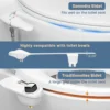 SAMODRA Ultra Slim Bidet Attachment for Toilet Seat - Dual Nozzle, Adjustable Water Pressure, Non-Electric Ass Sprayer 3