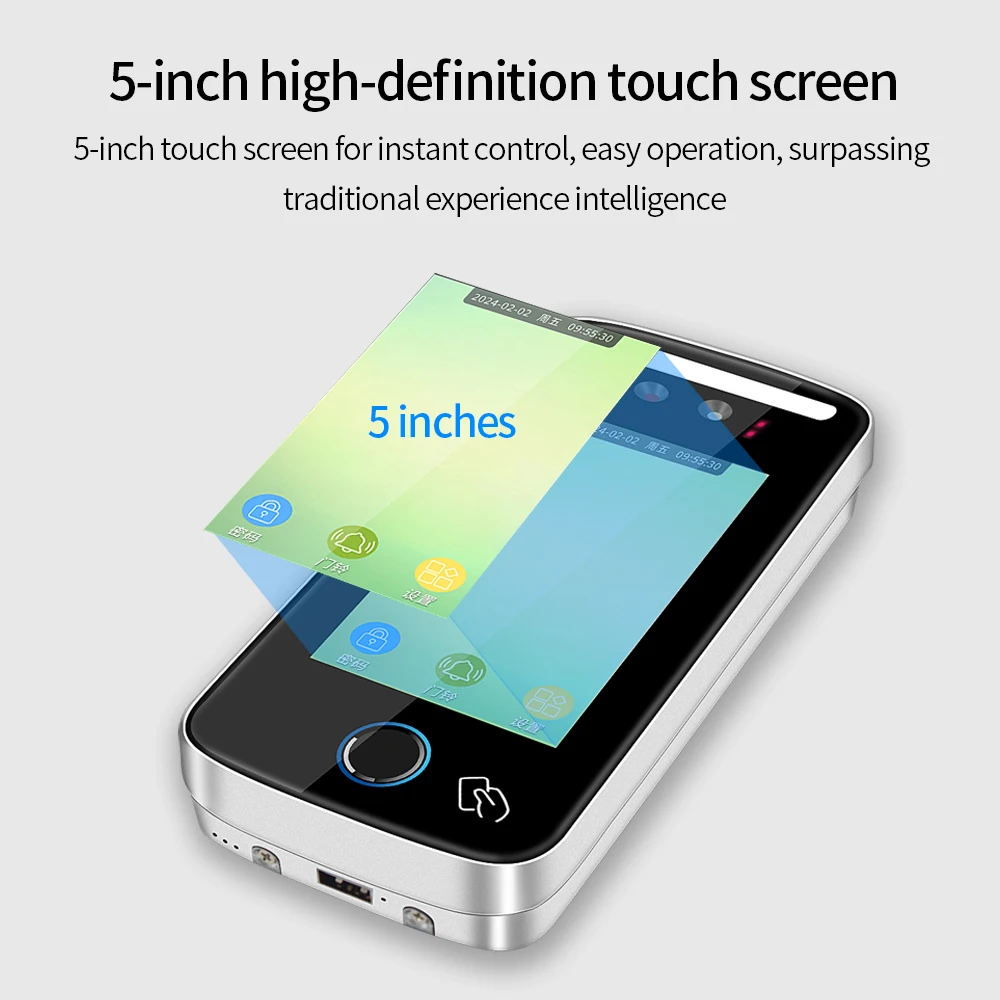 Tuya APP Wifi Facial Recognition Device TCP USB Staff Face Time Attendance for Office Building Property Construction