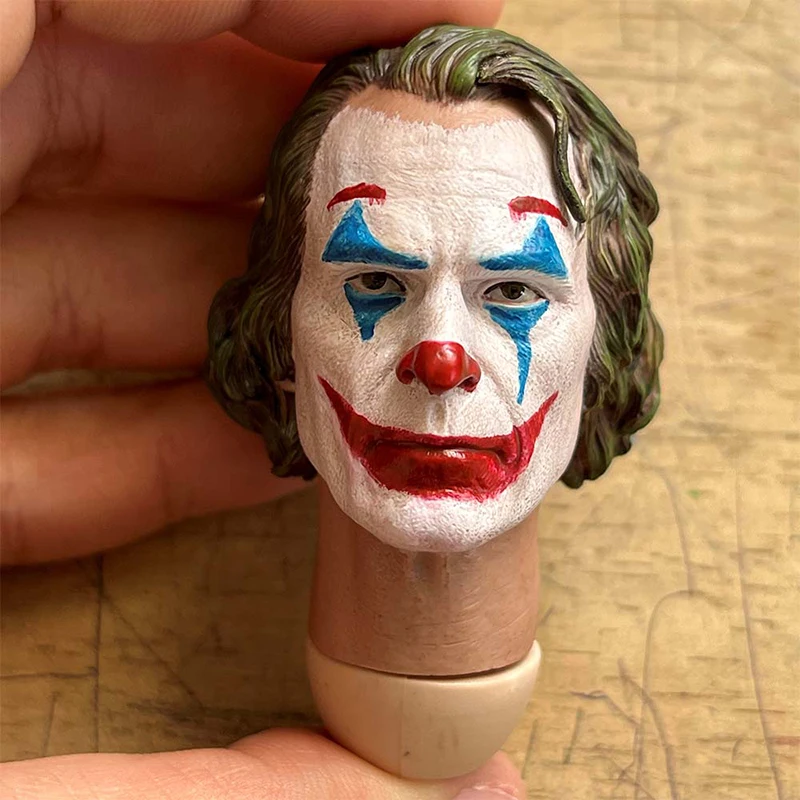 Maßstab 1/6 Laughing Joaquin Kopf Sculpt PVC Crazy Clown Kopf Carving Modell Fit 12'' Männliche Soldat Action Figur Körper Puppen – Detail 35