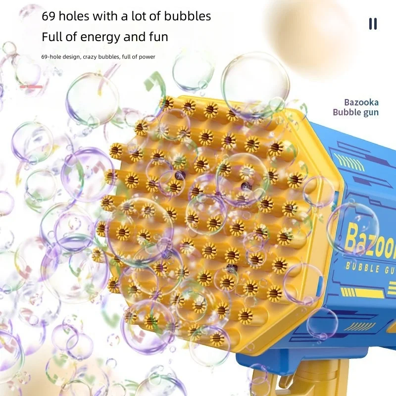 69 Rocket Bubble Gunner With Bubble Machine Toy Water Gun Children's Bubble Gun Gatling Super Large Automatic Bubble Machine 2