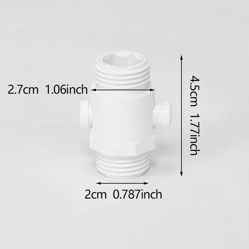 Male Thread Shower Head Arm Diverter Valve Bidet Sprayer Head Water Shut-Off Angle Valve Flow Regulator
