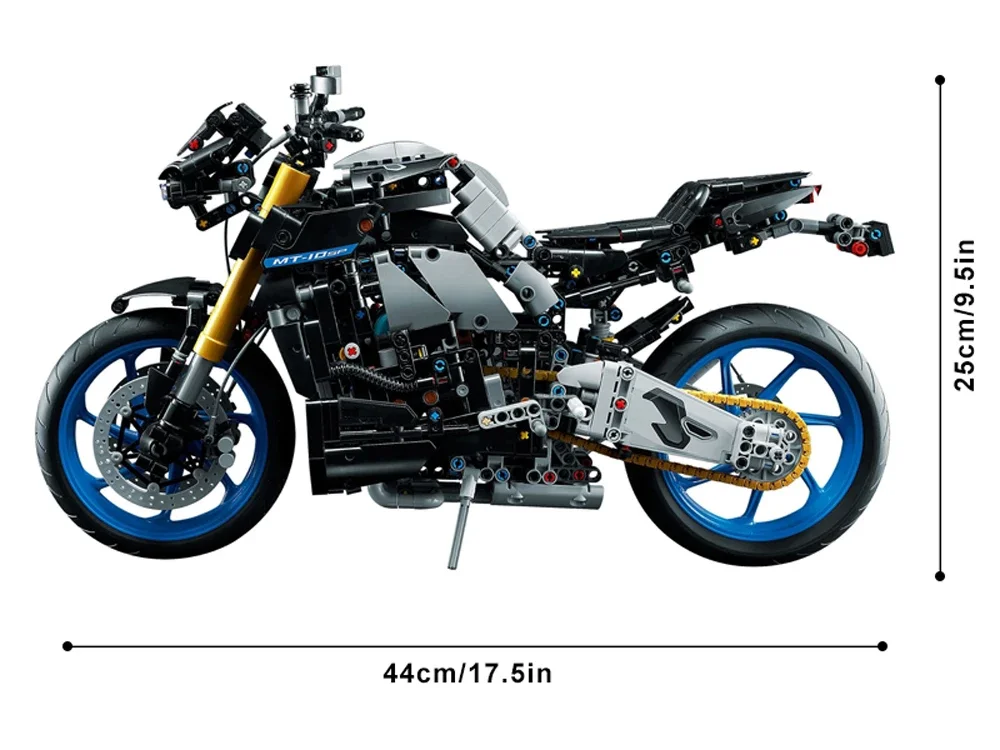 기술 42159 MT-10 SP Yamahas 레이싱 오토바이 빌딩 블록 키트, 모델 스피드 오토바이 벽돌, 어린이용 장난감 선물