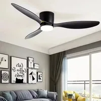 42 52 pouces ventilateurs de plafond avec lumières Led 3 couleurs 6 vitesses ventilateurs de moteur à courant continu télécommande ventilateurs décoratifs au sol bas avec éclairage 6
