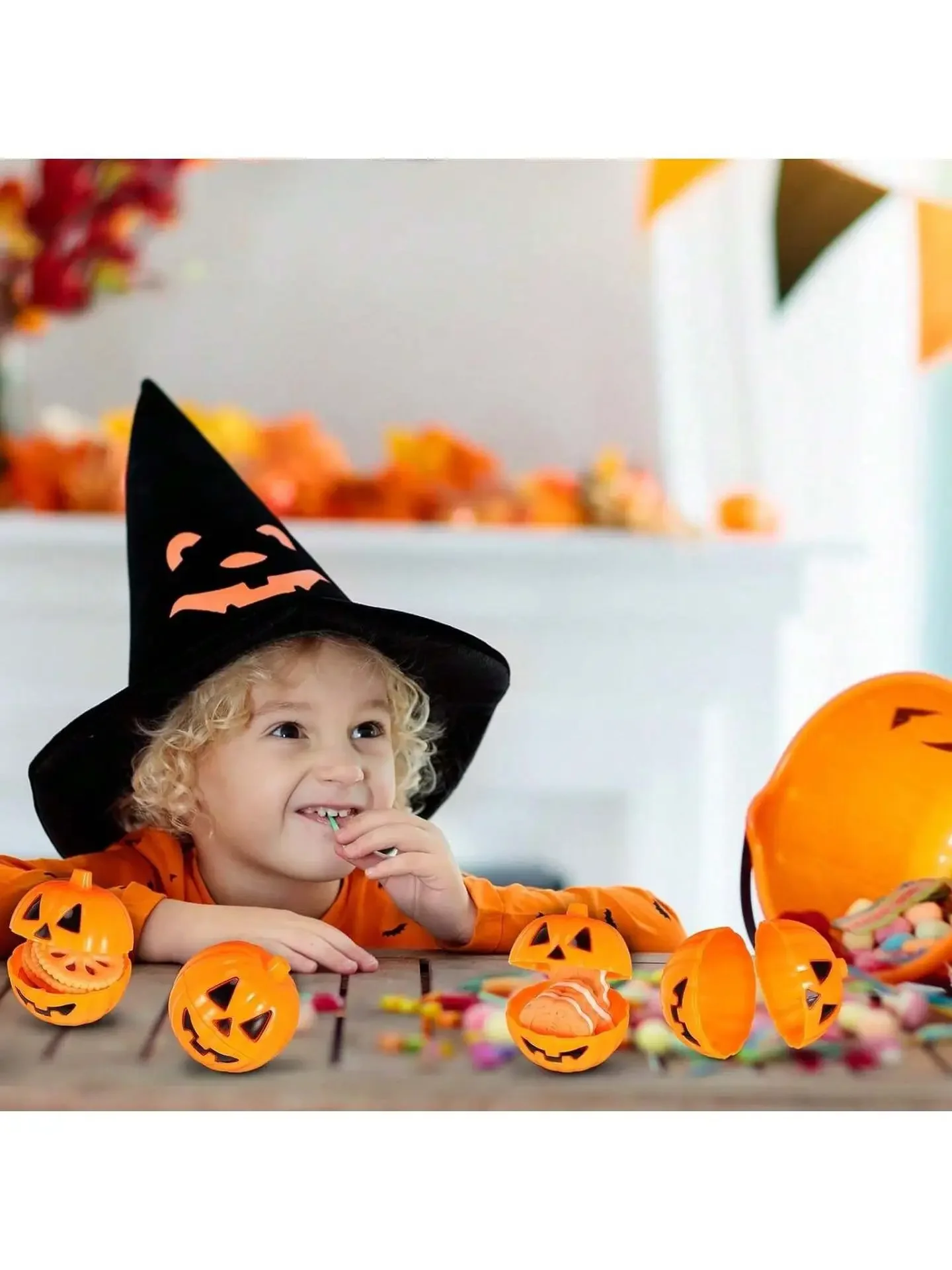 20/10Pcs Halloween Pumpkin Plastic Candy Boxes Gift Snack Storage Boxes for Halloween P... - SKU DTC01056 - UGI Packaging