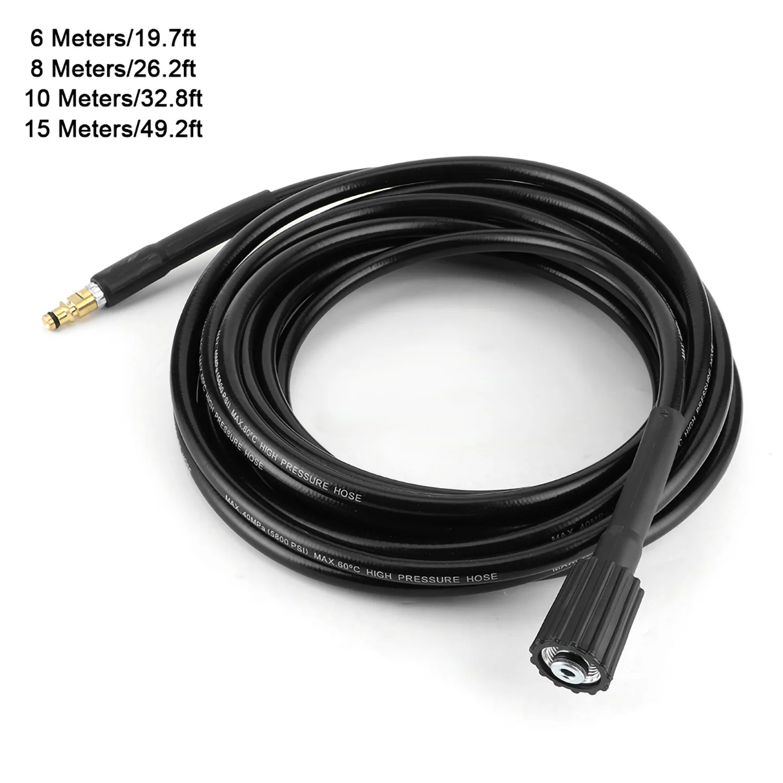 High Pressure Washer Hose 40MPa/5800PSI Auto Washer Hose High Pressure Water Cleaning Rubber Pipe Fit for Karcher K2 K3 K4 K5 Extension Washer Tube