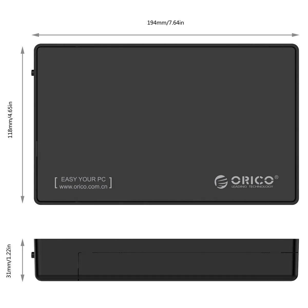 External Hard Drive Case Hard Drive Enclosure Hard Disk Case External Hard Drive Box HDD Case Enclosure ORICO 3.5 inch External Hard Drive Enclosure SATA to USB 3.0 HDD Case with 12V/2A Power Adapter Support 18TB UASP Tool free