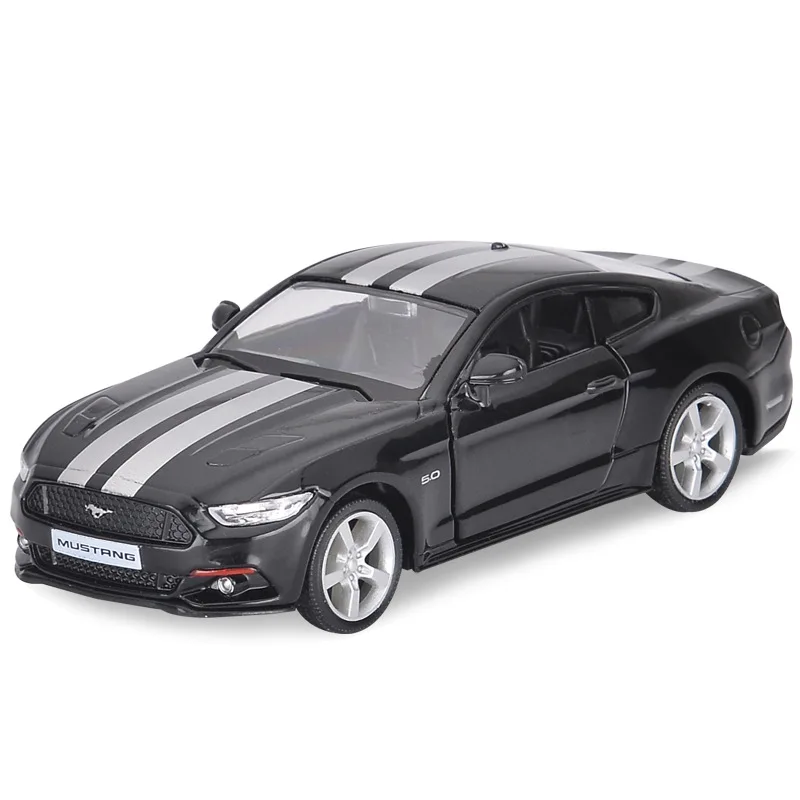 1/36 Ford Mustang GT Toy Car Model RMZ CiTY Diecast Super Sport Vehicle Pull Back Door Openable Collection Gift For Children Kid 5