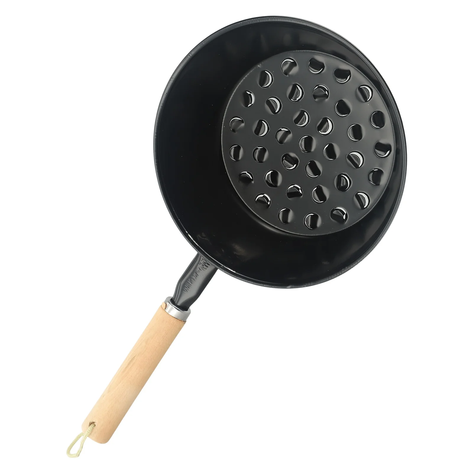 1pc Chimney Charcoal Starter Pot Barbeque BBQ Grill Wood Handle Portable Charcoal Brazier Outdoor Camping Grilling