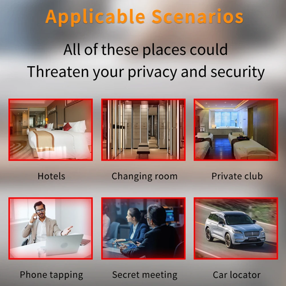 Hidden Bug and Camera Detector 5 Levels Sensitivity Car GPS Bug Mini Search Device GSM GPS WiFi Tracker Protect Your Privacy