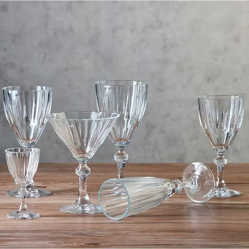 Wine Glasses Goblet Champagne Flutes Cocktail Glass Drinking Glass Retro Carved For Home Bar Wedding Party Gift