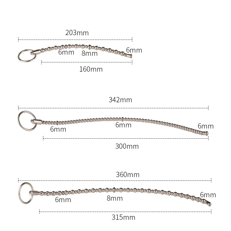 Penis Sex Toys Runyu Stainless Steel Urethra Pull Beads Horse Eye Stick Massager SM Urethral Catheter Metal Penis Plug Male Adult Stimulator