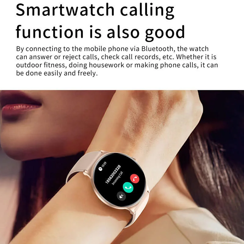 2025 Ultra-thin Durable Women Smart Watch 1.43" Amoled Screen Wireless Call Sports Health Fitness Women Watches For Android iOS 5
