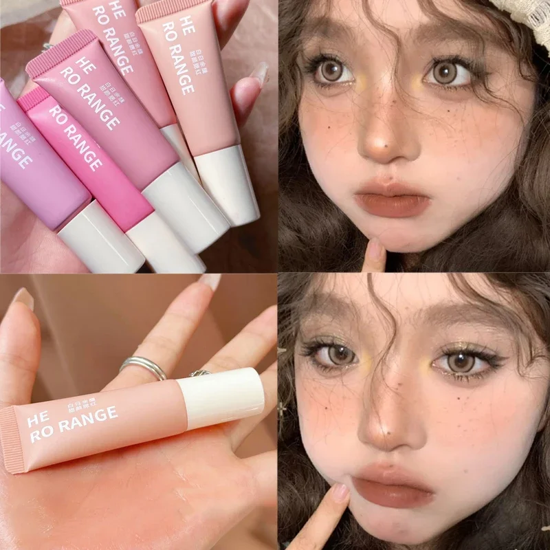 5 Colori Matte Velvet Liquid Blush Cream Leggero Natural Pink Rouge Cremoso Cheek Idratante Duraturo Velvet Blusher Makeup