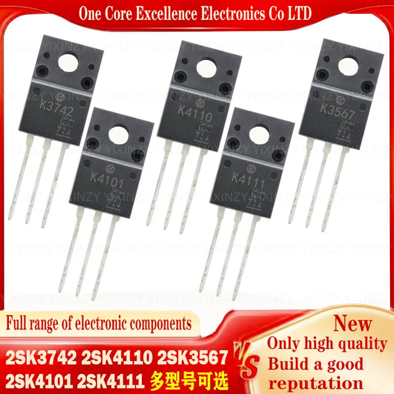 10PCS 2SK3742 2SK4110 2SK3567 2SK4101 2SK4111 TO220F MOSFET FET Diode Triode Integrated IC