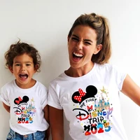 My First Disney Trip 2025 Family Matching Shirts Funny Look Father Mother Kids Tshirts Tops Matching Disney Vacation Outfits 1