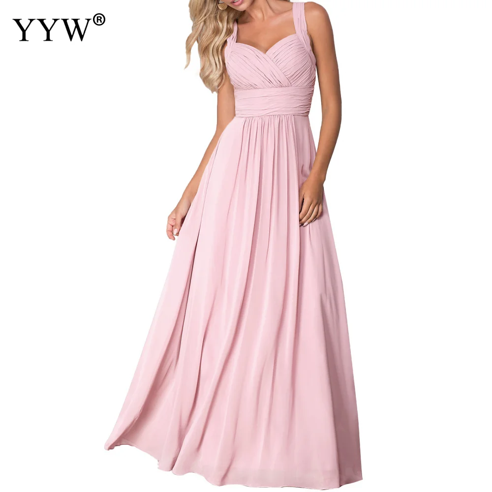 Evening Party Temperament Robe For Femme Women Elegant V Neck Long Dress Straps Vestidos Summer Holiday Boho Maxi Clothes 2022