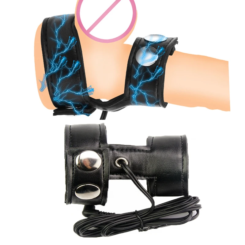 Electro Sex for Men E stim Chastity Cage Electric Shock BDSM Penis Cock Ring E-stim Cockring Electrosex Electrostimulation