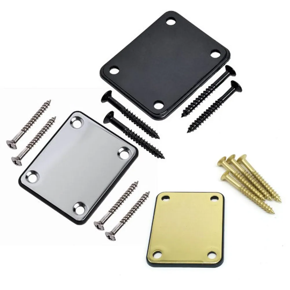 

Electric Guitar Neck Backing Plate Bass Neck Strength Connect Board Joint Plate With Screw Electric Guitar Bass Replacement Part