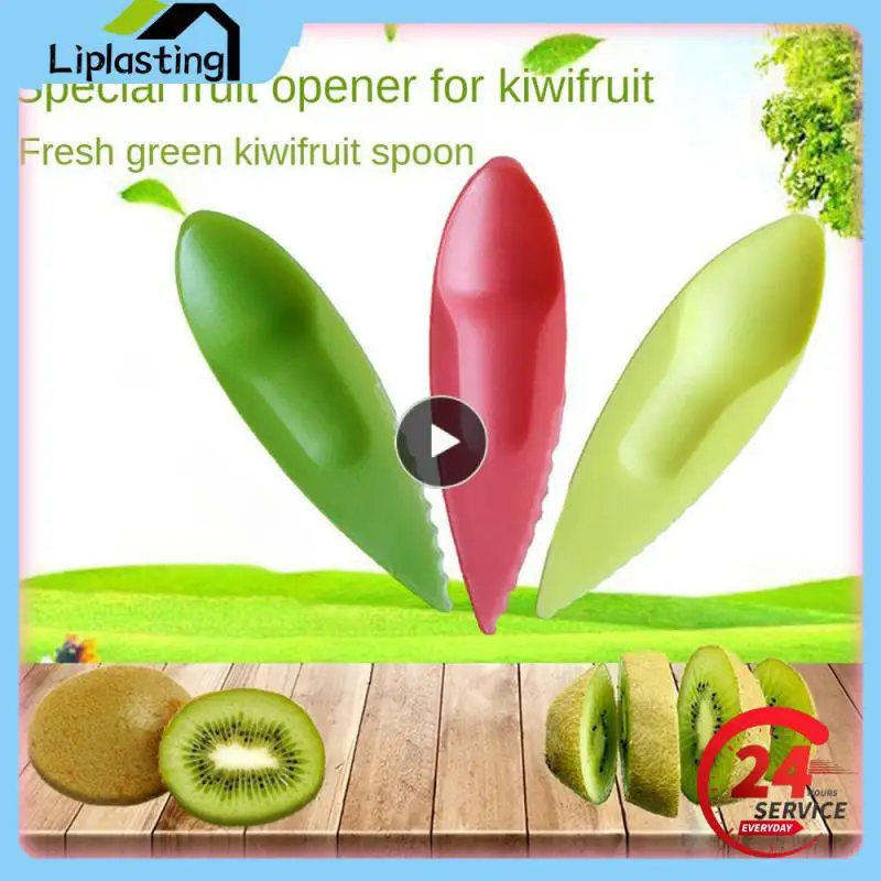 Set Di Plastica Kiwi Cucchiaio 11.5*3Cm 2 In 1 Kiwi Dig Cucchiaio Scoop Candy Color Fruit Knife Affettatrice Pelapatate Cutter
