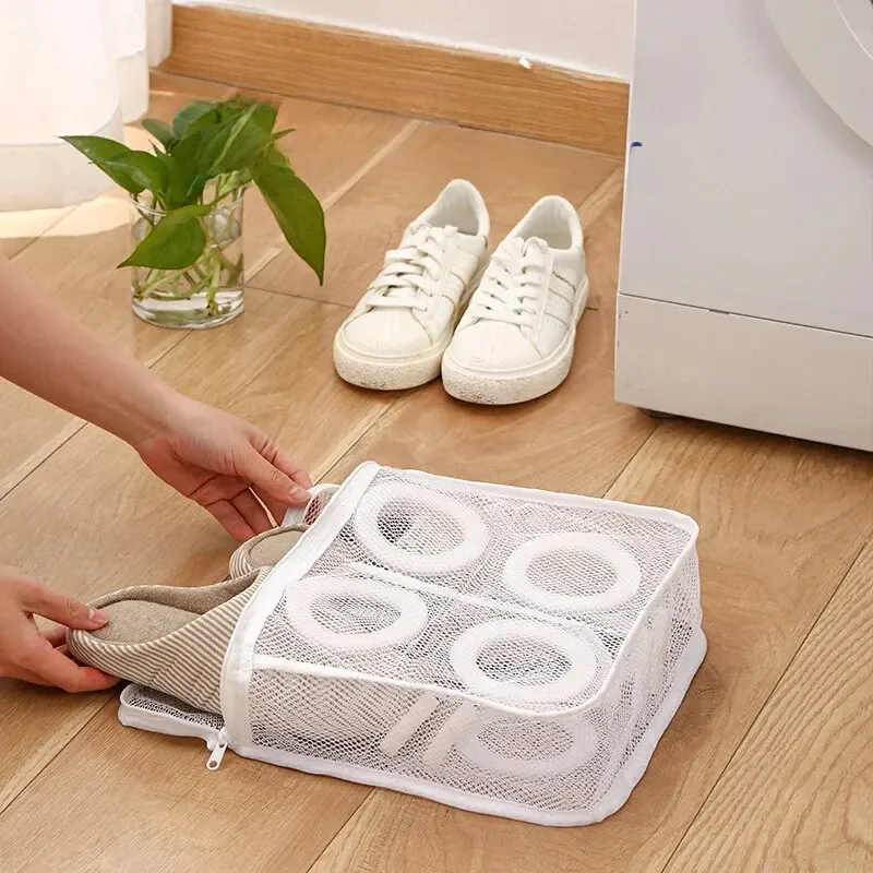 Thickened Anti-deformation Shoe Washing Bag Washing Machine Special Shoe Protection Home Use Lazy Person Net Pouch Drying Bag