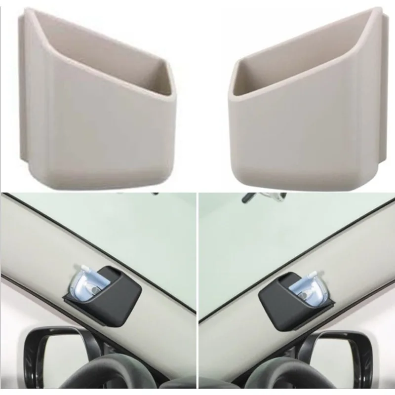 2Pcs Universal Car Sunglasses Phone Organizer Eyeglasses Glasses Holder Organizer Storage Boxes Holders Pocket Auto Accessories
