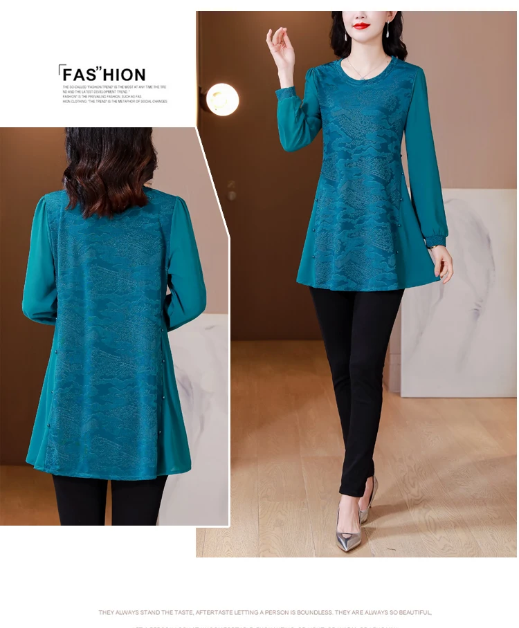 L-5XL Loose Clothes 2024 Women Spring Long Sleeve Elegant Ruffles Shirts Casual Retro Floral Tunic Peplum Tops And Blouses