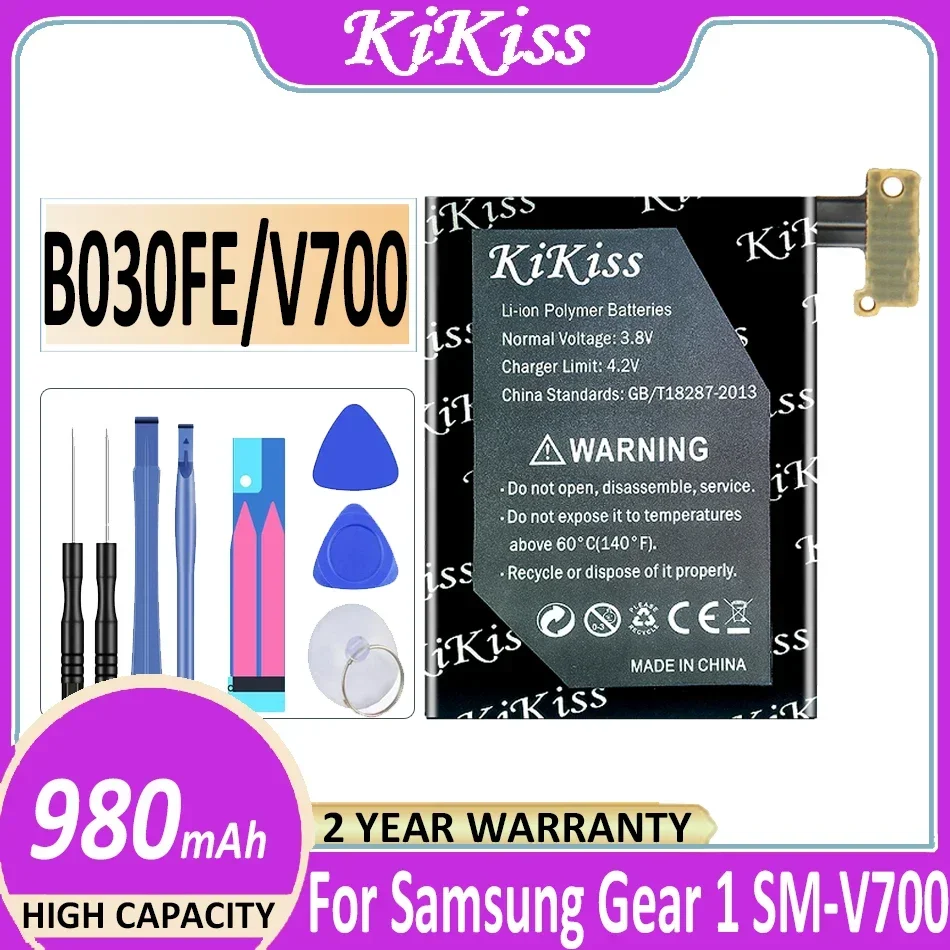 Batteria Di Ricambio Kikiss Da 900Mah B030Fe Per Samsung Gear 1 Sm-V700 Gear1 V700 Smv700 B030Fe Smart Watch Batterie + Track Code