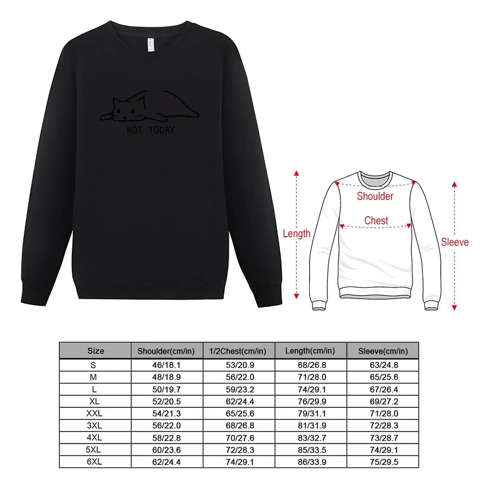 New Not Today Sweatshirt men's clothes mens designer clothes mens clothing hooded sweatshirt for men
