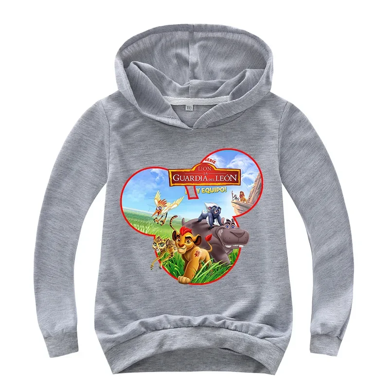 Spring Children Clothing Casual Baby Boys Girl Long Sleeve T-Shirts Cartoon The King of Lion Guard Simba Kids Sweatshirt Hoodies