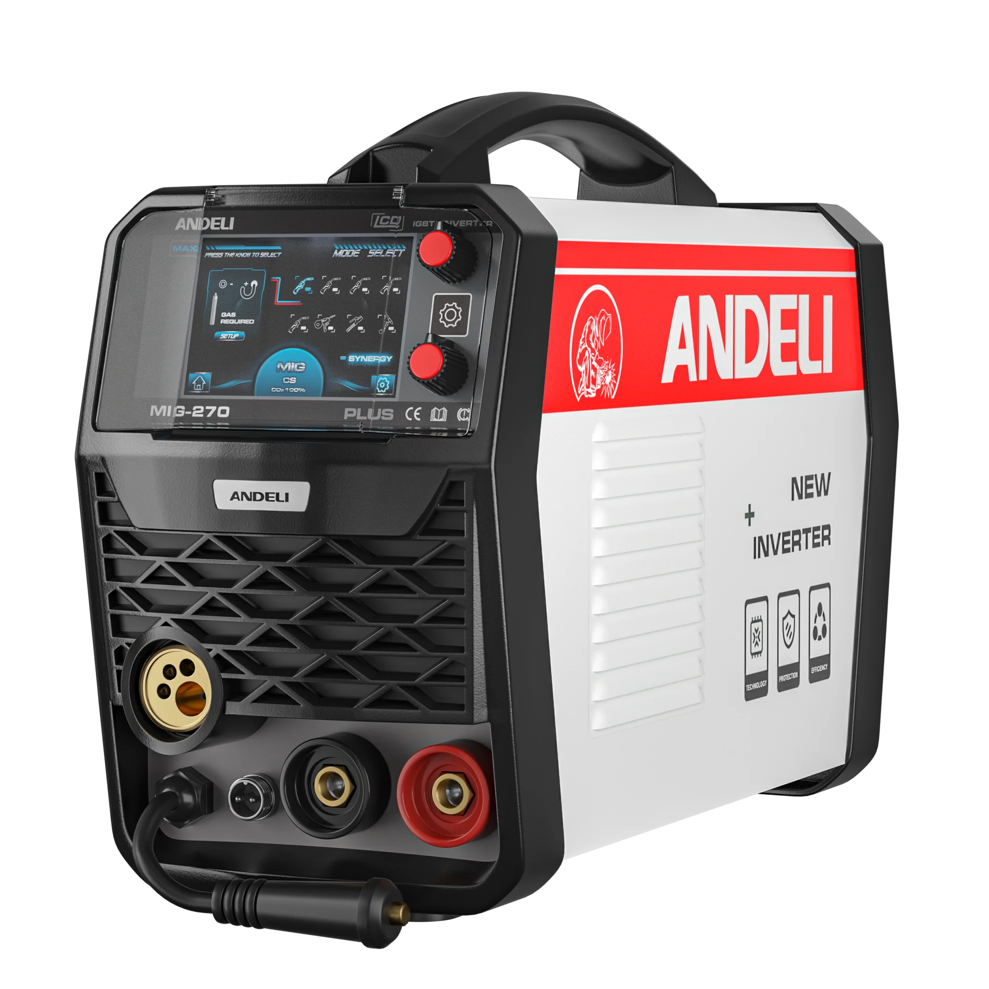 ANDELI 110V 220V New LCD MIG-270 MIG ALUMINIUM Welding Machine