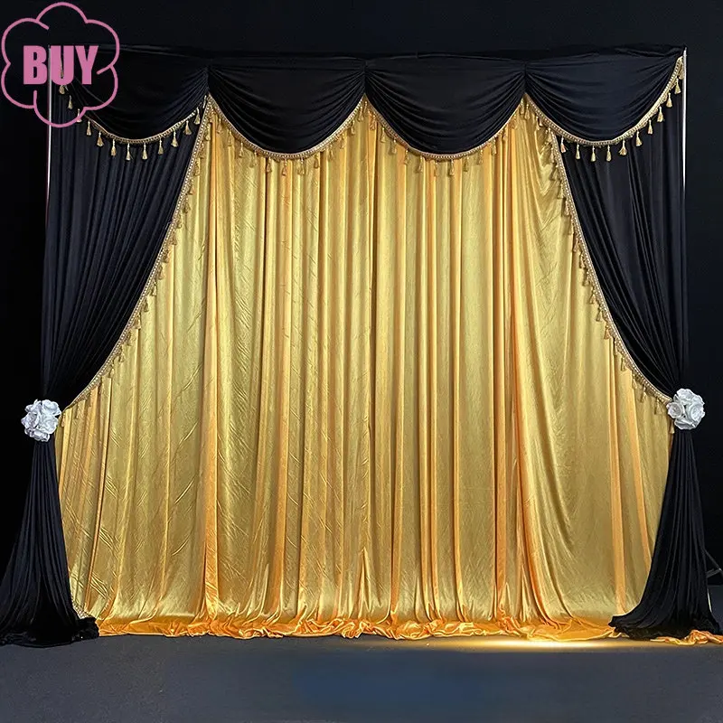 Modern Curtains For Living Dining Room Bedroom Background Black And White Curtain Decoration Soft Layout Customization 5