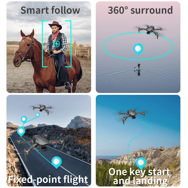 FPV 접이식 GPS RC 쿼드콥터, L106 프로 3 드론, 5G 와이파이, 4K 카메라, 3 축 짐벌, 전문 브러시리스 헬리콥터 장난감