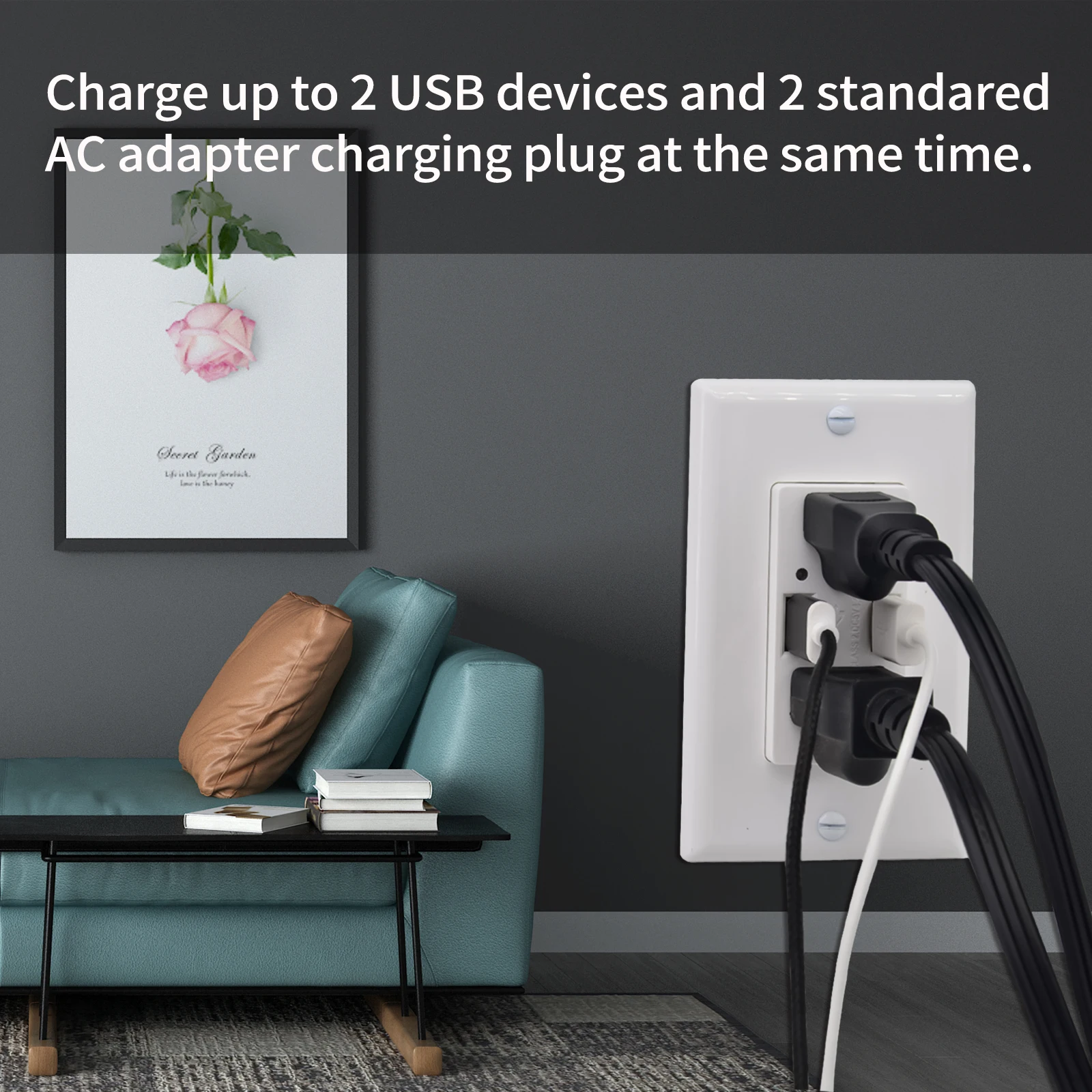 NineLeaf  USB    ܼƮ  ȣ,     ܼƮ, TR WR, 5PK 4.2A