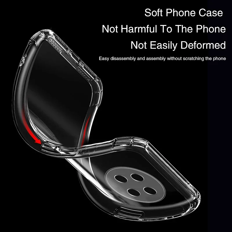 Premium Soft Silicone Clear Shockproof Phone Case with Airbag Protection